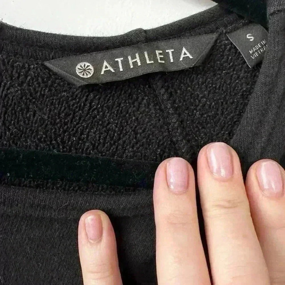 Athleta black fleece dress - Picture 3 of 7